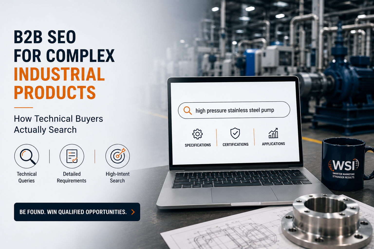 B2B SEO strategy focused on RFQ conversions for manufacturers