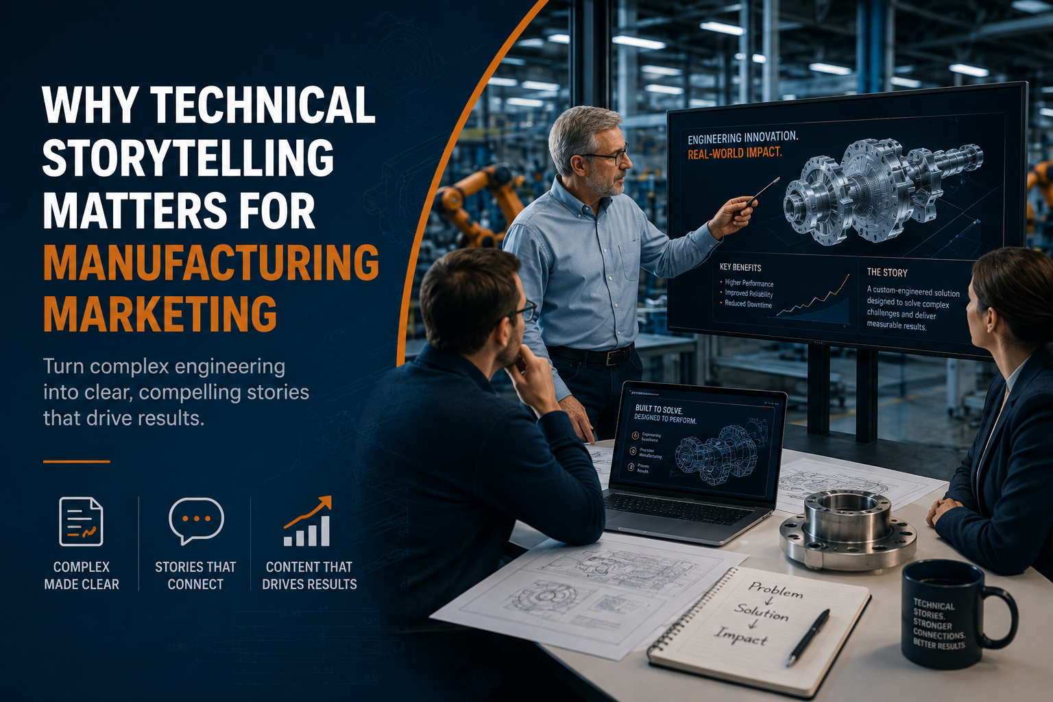 Technical storytelling for high-ticket manufacturing marketing