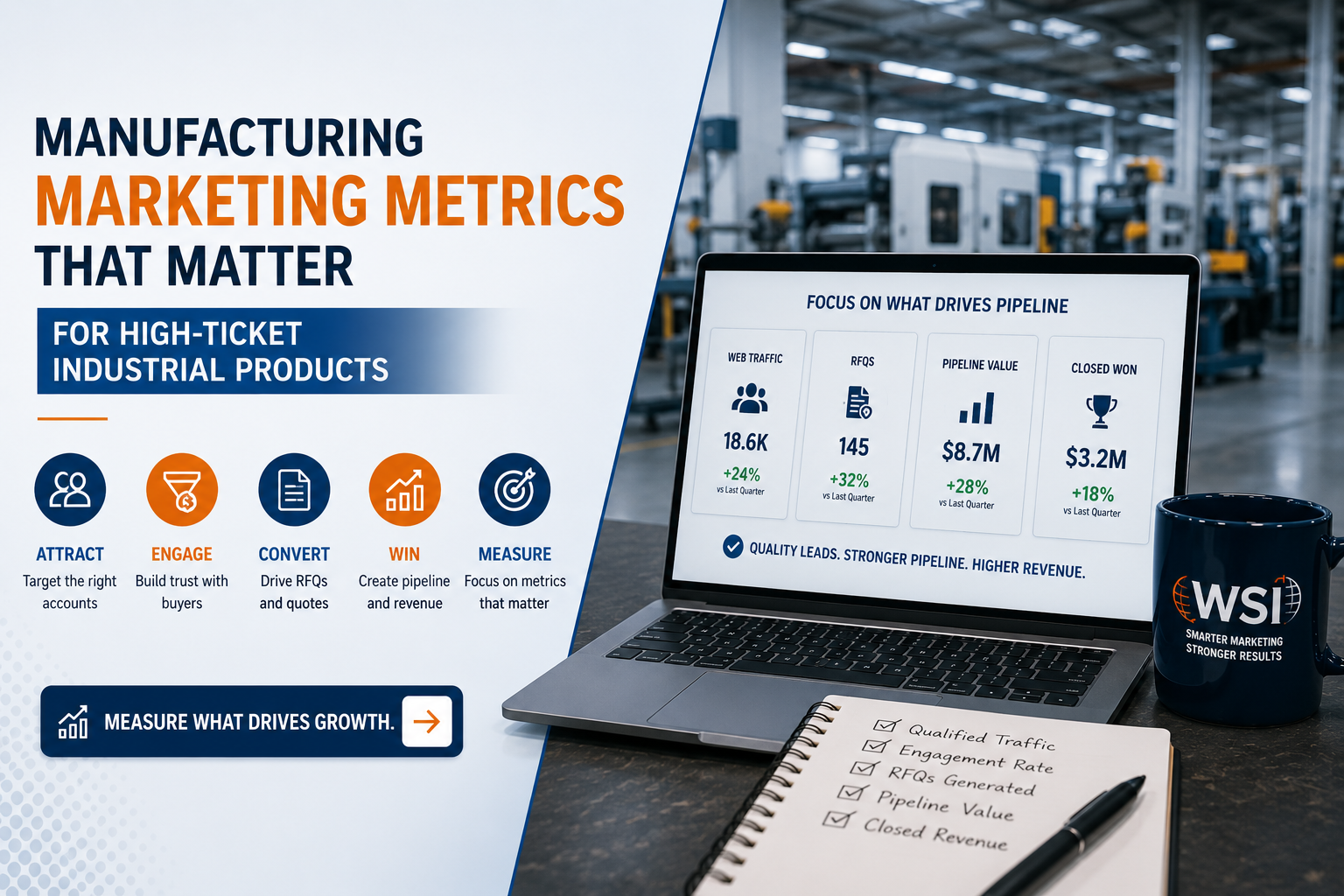 Manufacturing Marketing Metrics Dashboard